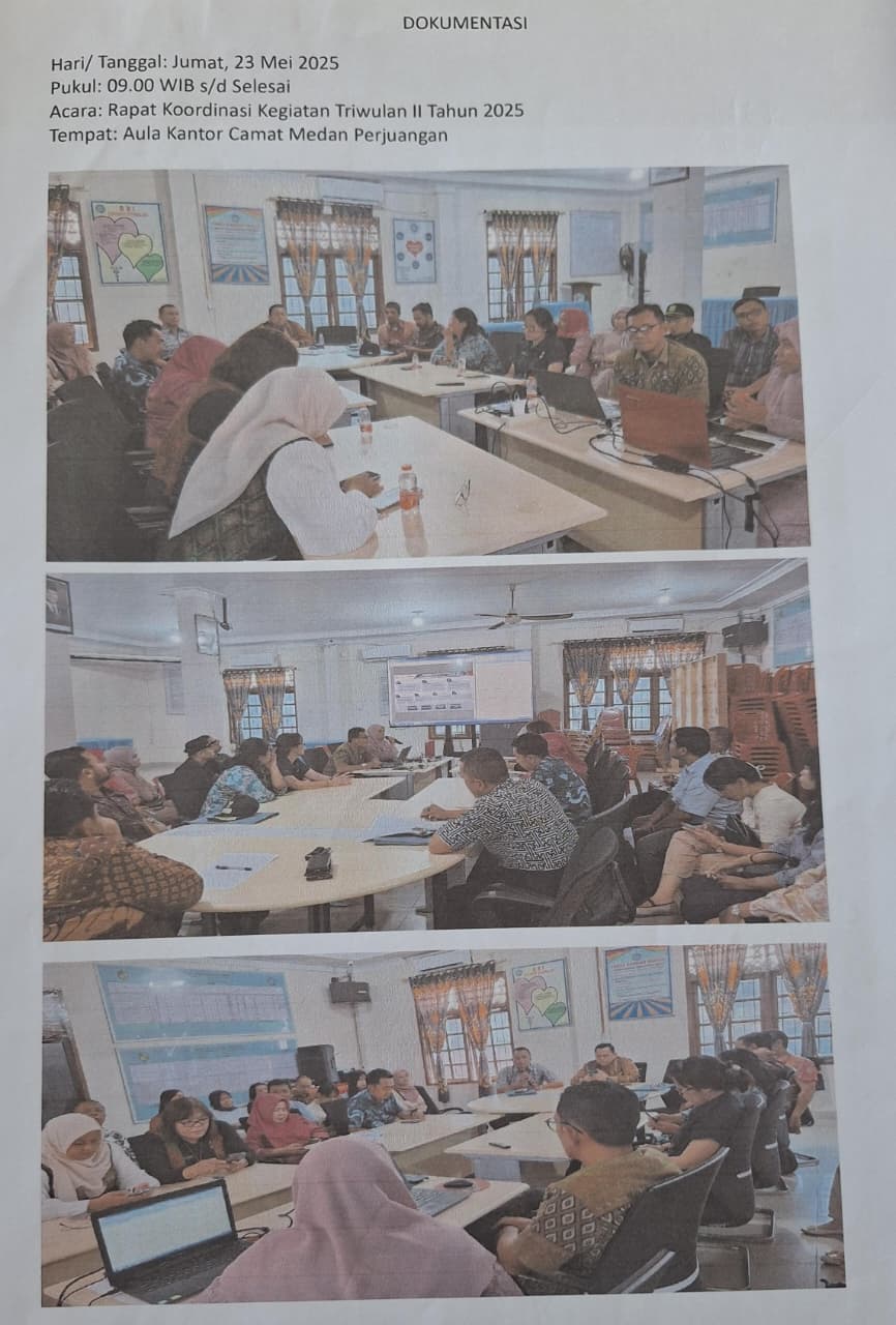 Rapat Koordinasi Kegiatan Triwulan II Kecamatan Medan Perjuangan